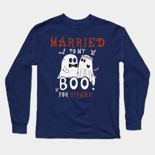 Funny 1st Wedding Anniversary October 1st Anniversary Long Sleeve T-Shirt